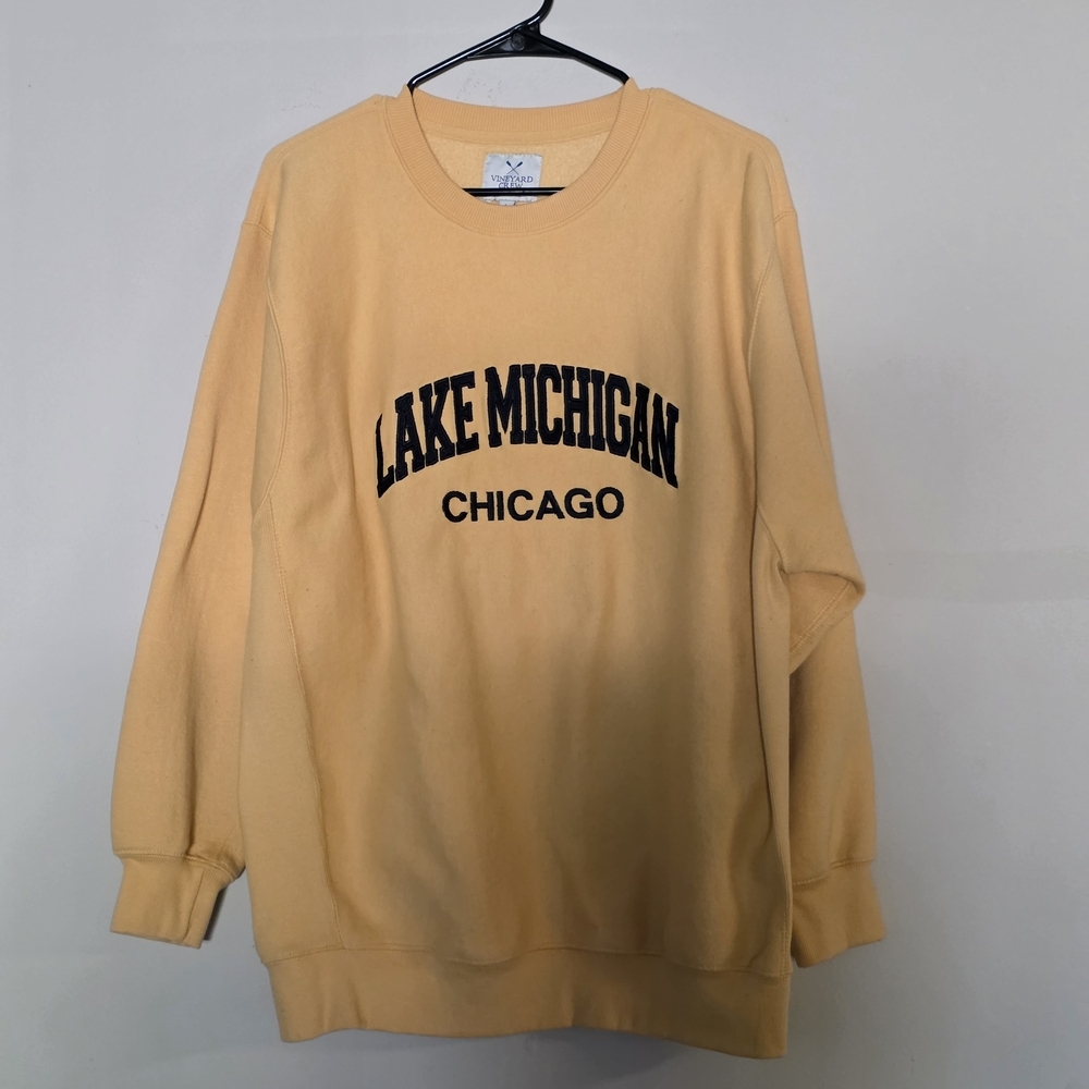 Lake Michigan Chicago Men's Sweater - Tan/Yellow